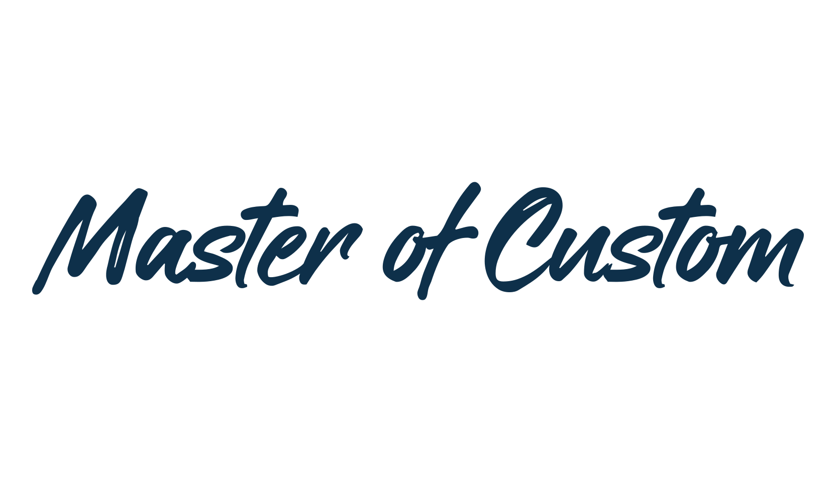 Master of Custom, script brush fancy decorative calligraphy font preview