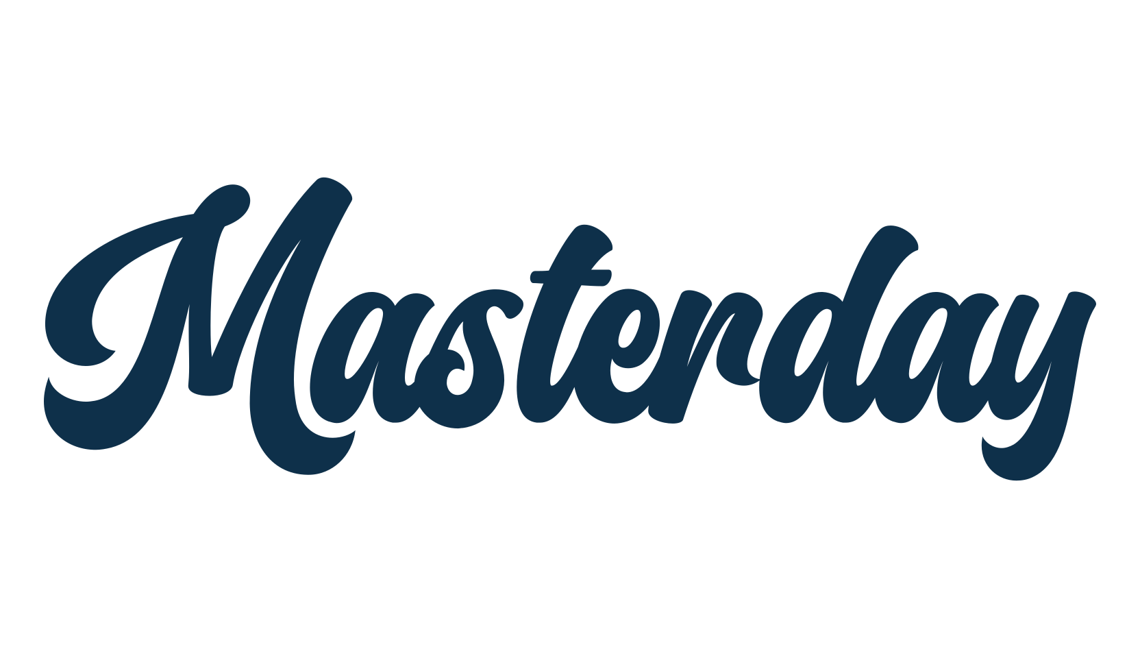 Masterday, old school font preview
