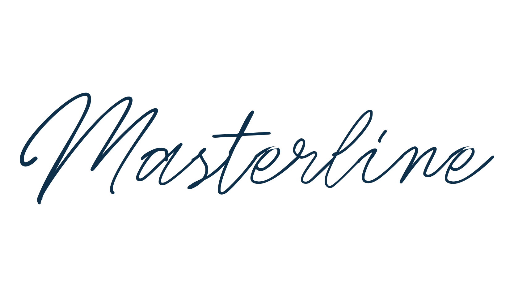 Masterline, script handwritten fancy decorative calligraphy font preview