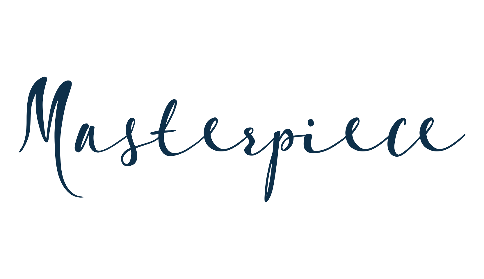 Masterpiece (masterpiece), script calligraphy fancy decorative font preview