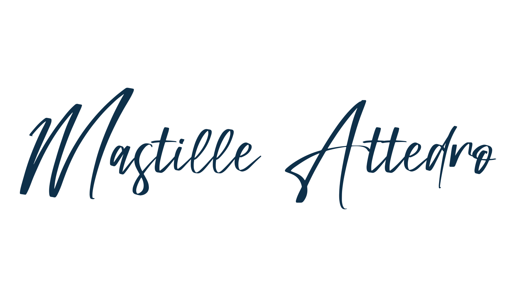 Mastille Attedro, script handwritten fancy decorative calligraphy font preview