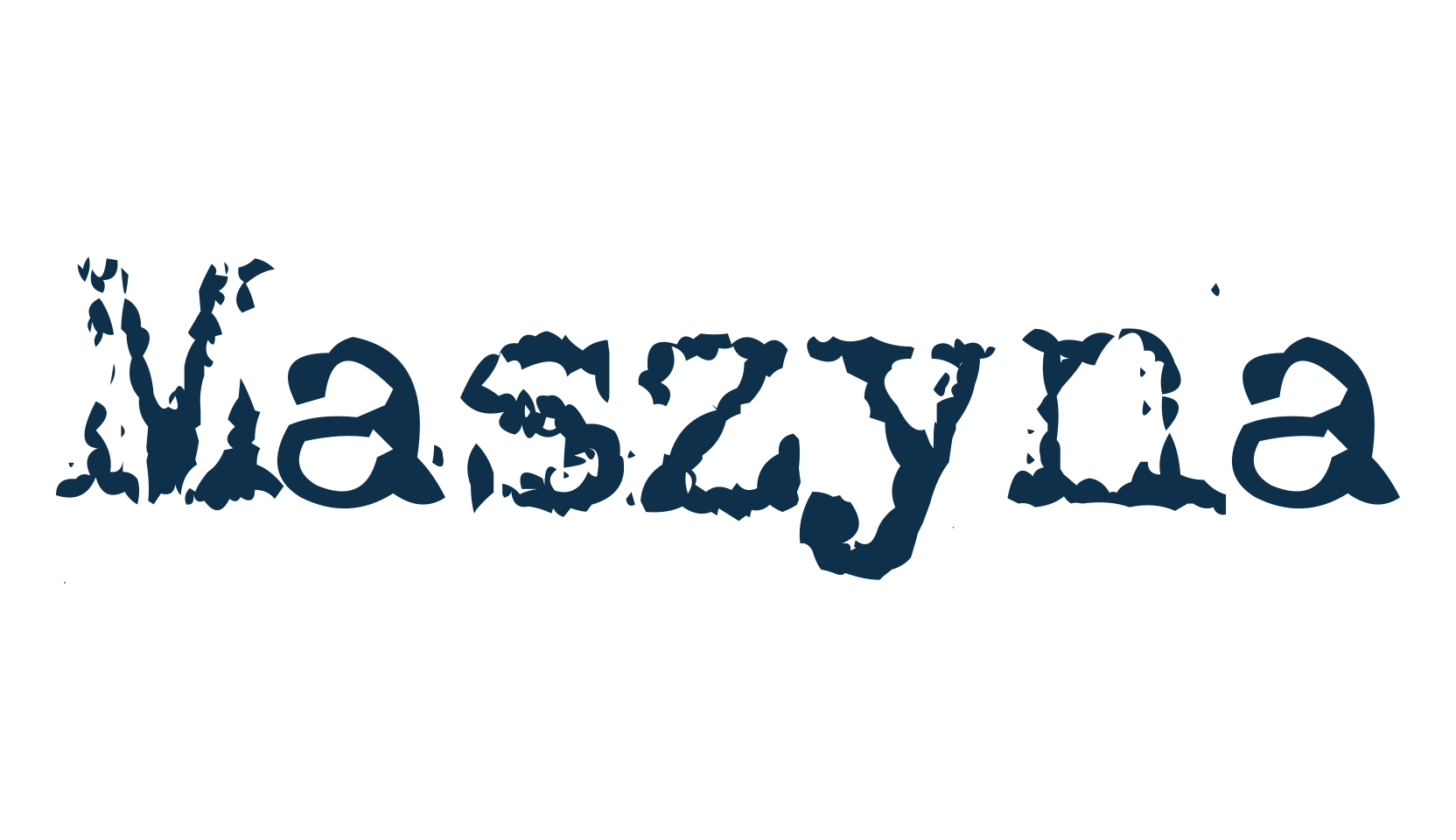 Maszyna, fancy typewriter decorative font preview