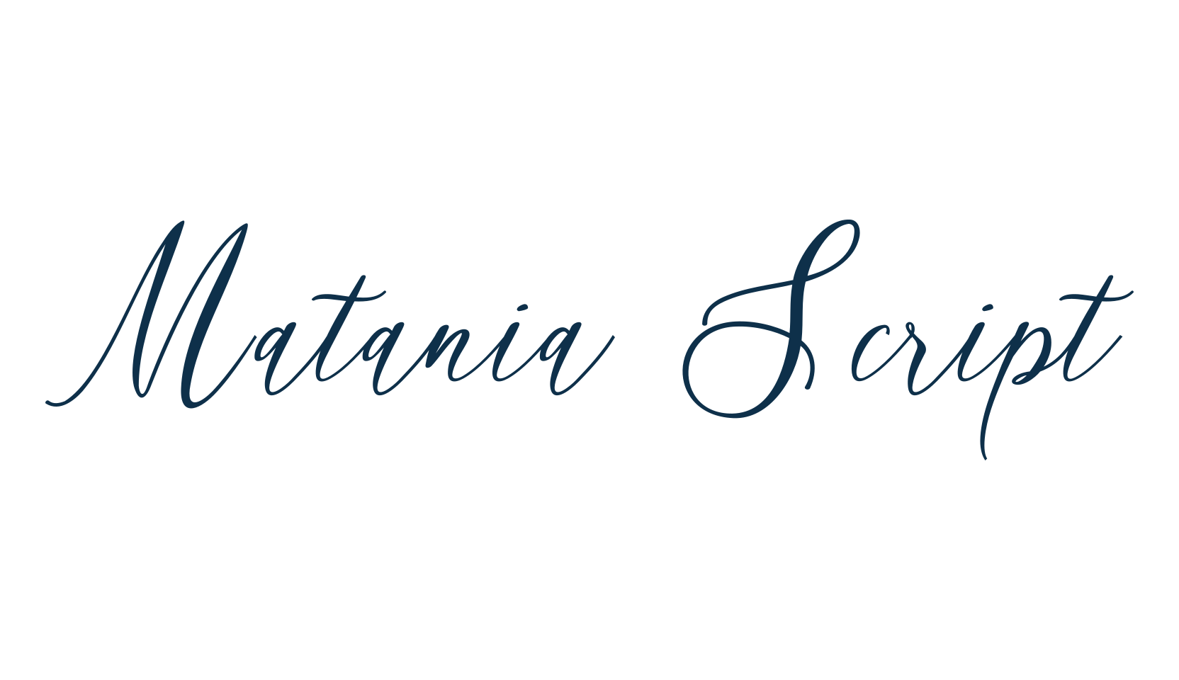 Matania Script, calligraphy font preview
