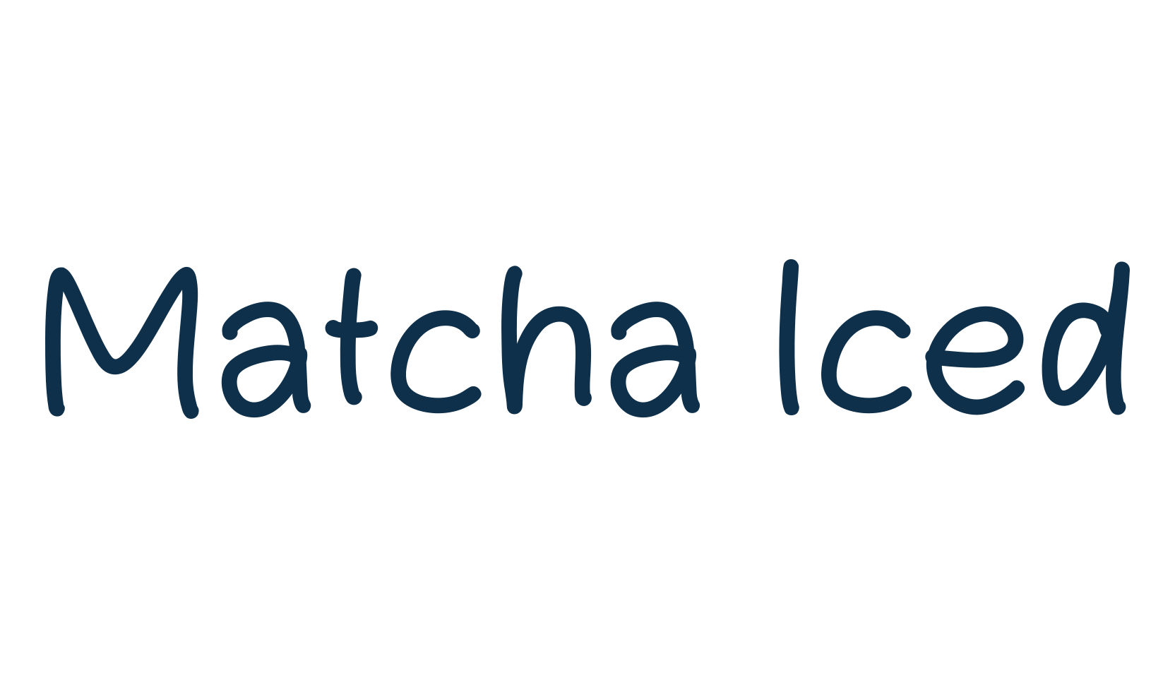 Matcha Iced, script handwritten fancy decorative calligraphy font preview