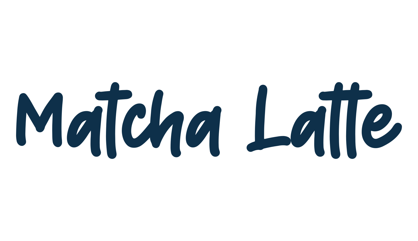 Matcha Latte, handwriting font preview