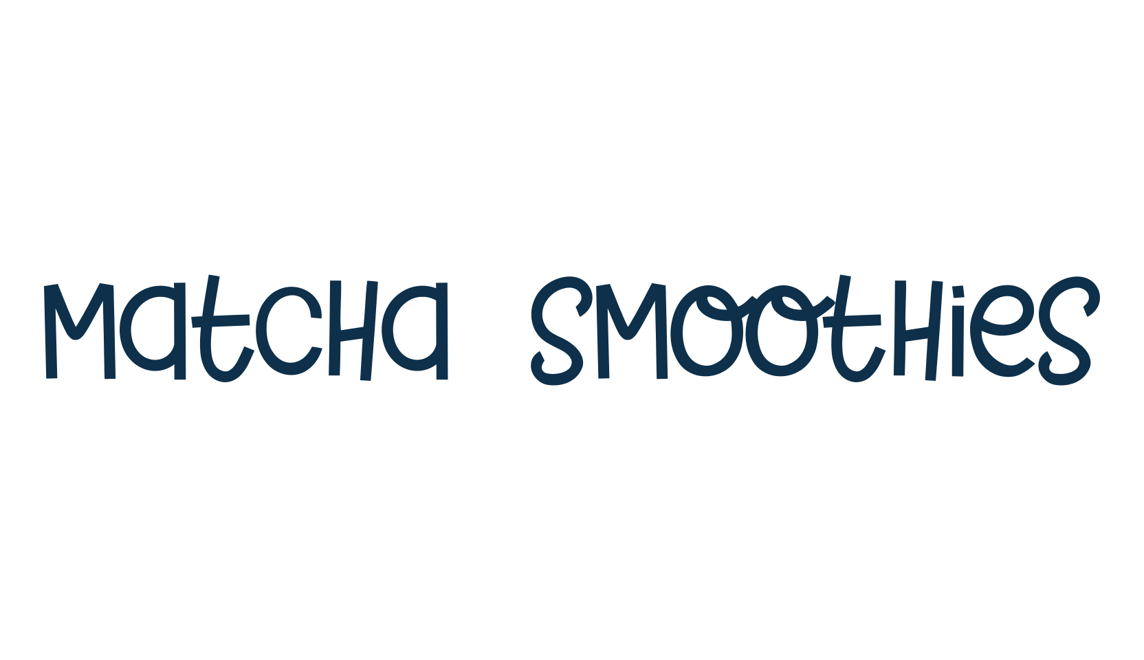 Matcha Smoothies, fancy cartoon decorative font preview