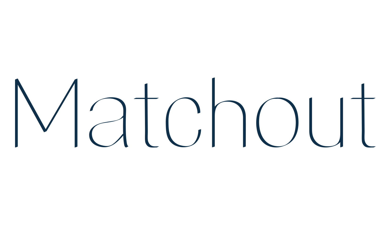 Matchout, various font preview