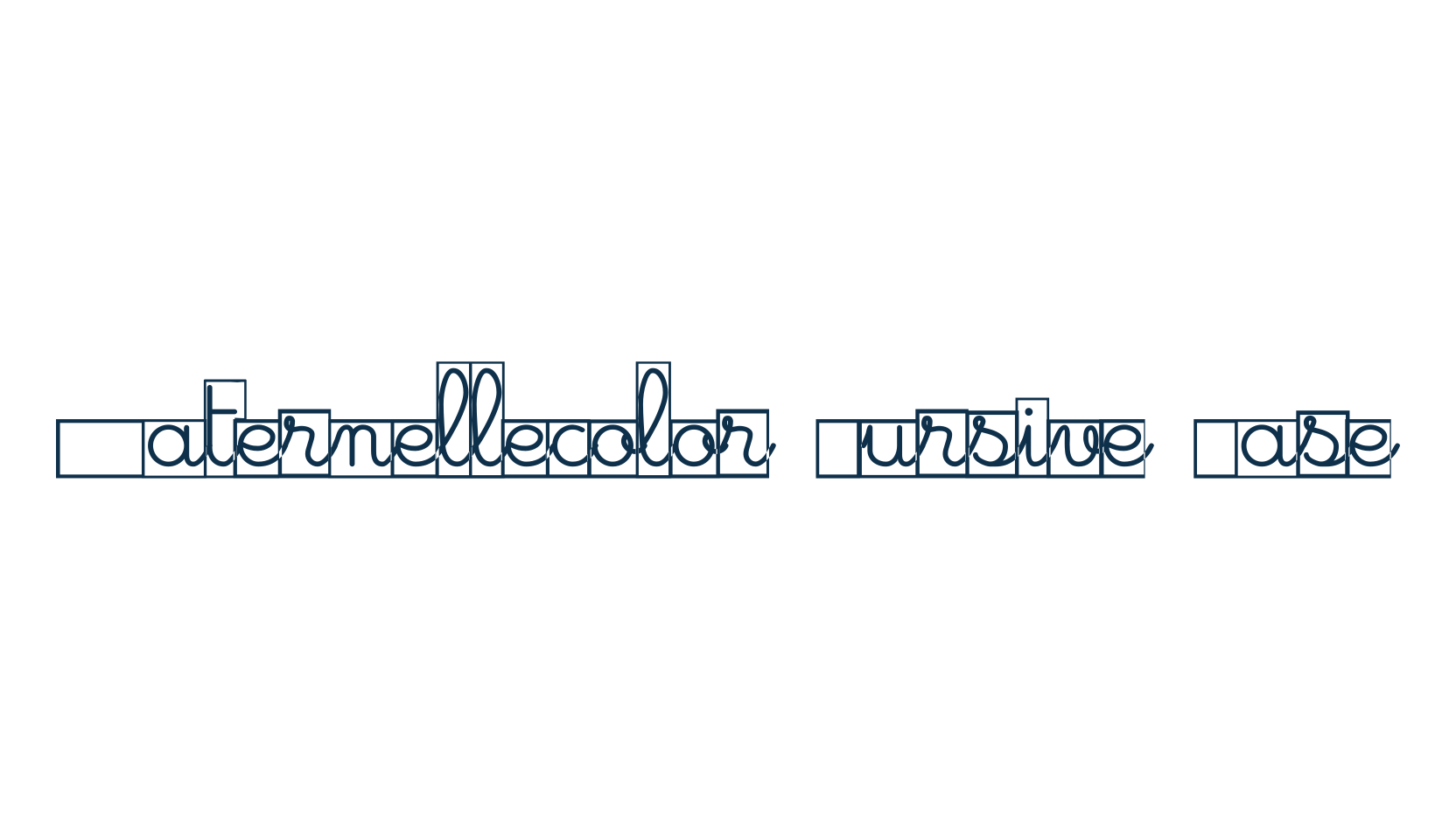 Maternellecolor Cursive Case, school font preview