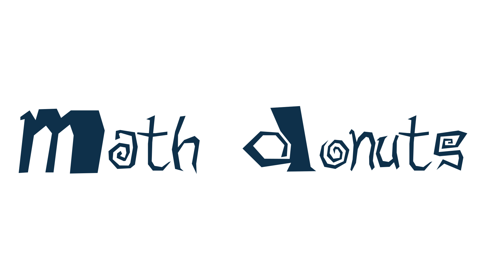 Math Donuts, fancy curly decorative font preview
