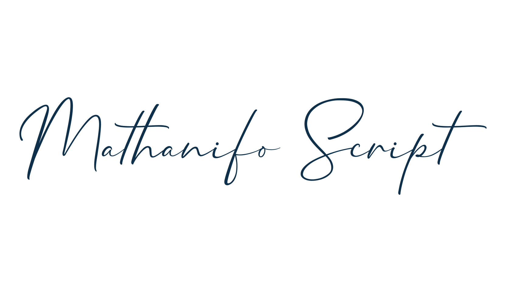 Mathanifo Script, script handwritten fancy decorative calligraphy font preview