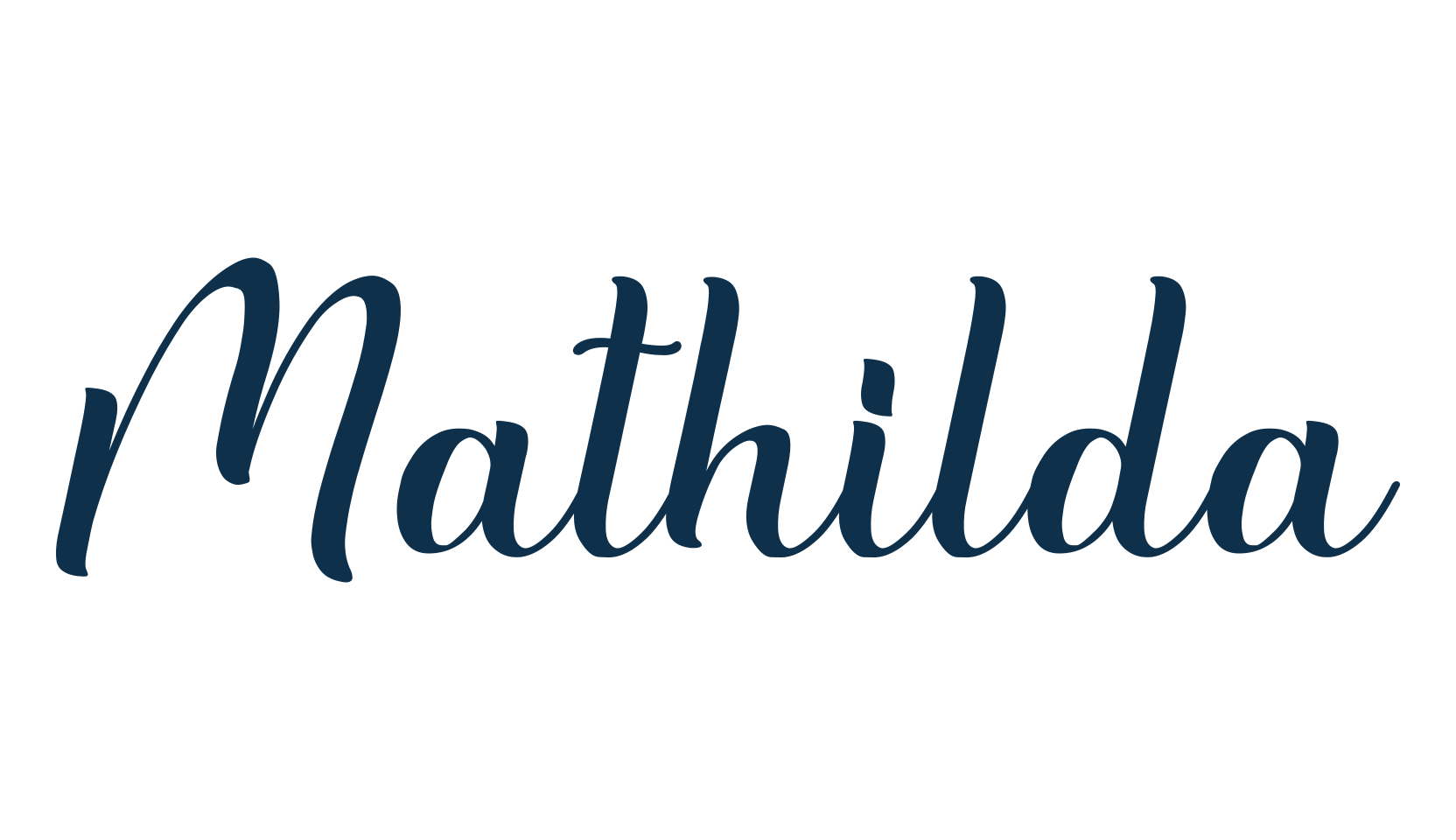 Mathilda (mathilda-4), calligraphy font preview