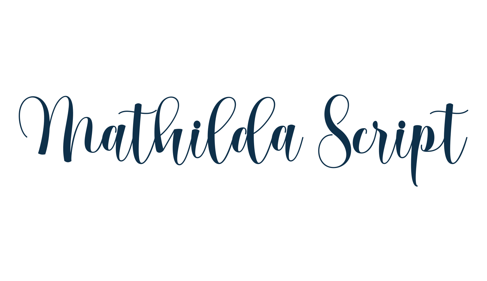 Mathilda Script, calligraphy font preview