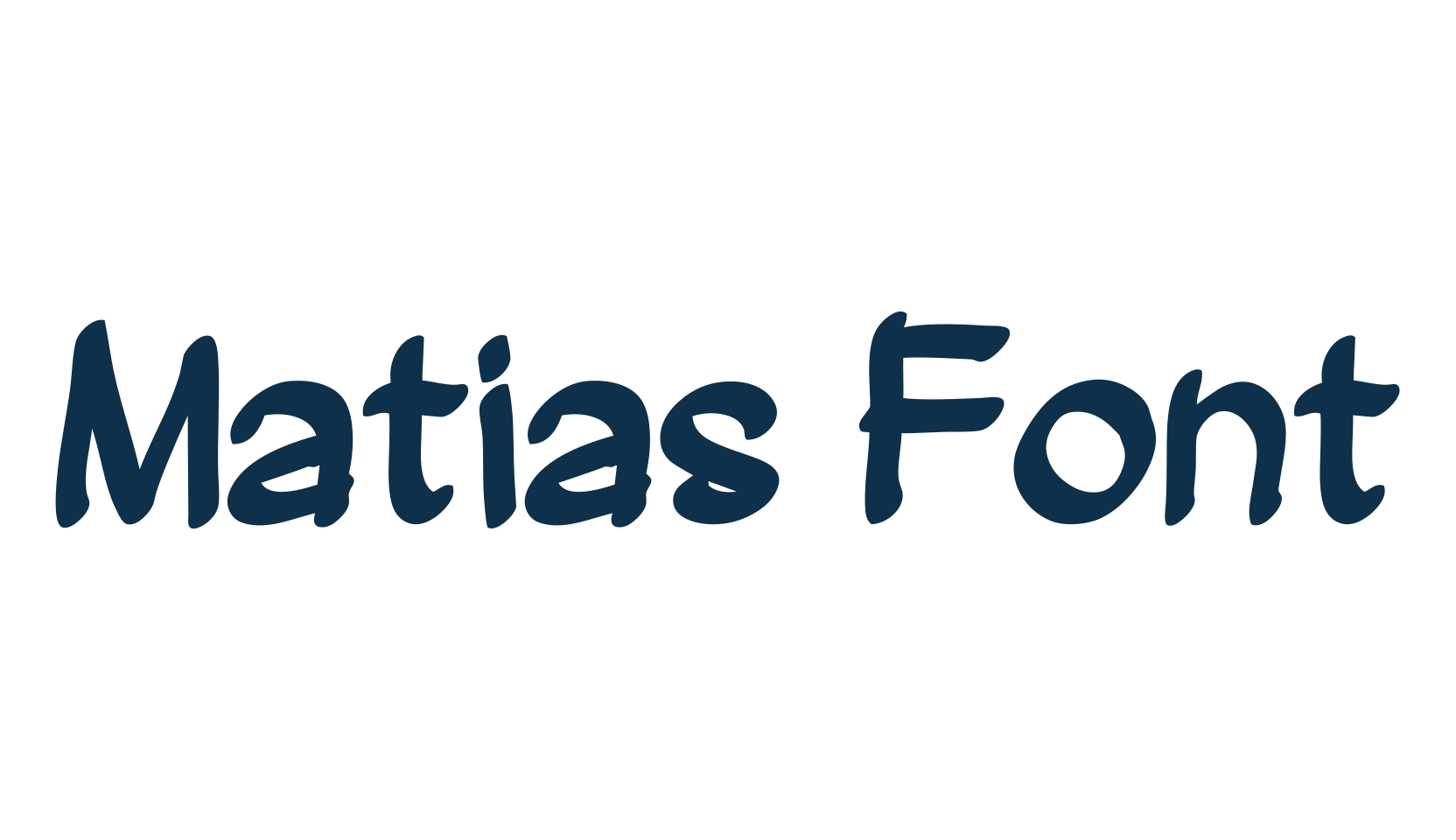 Matias Font, brush font preview