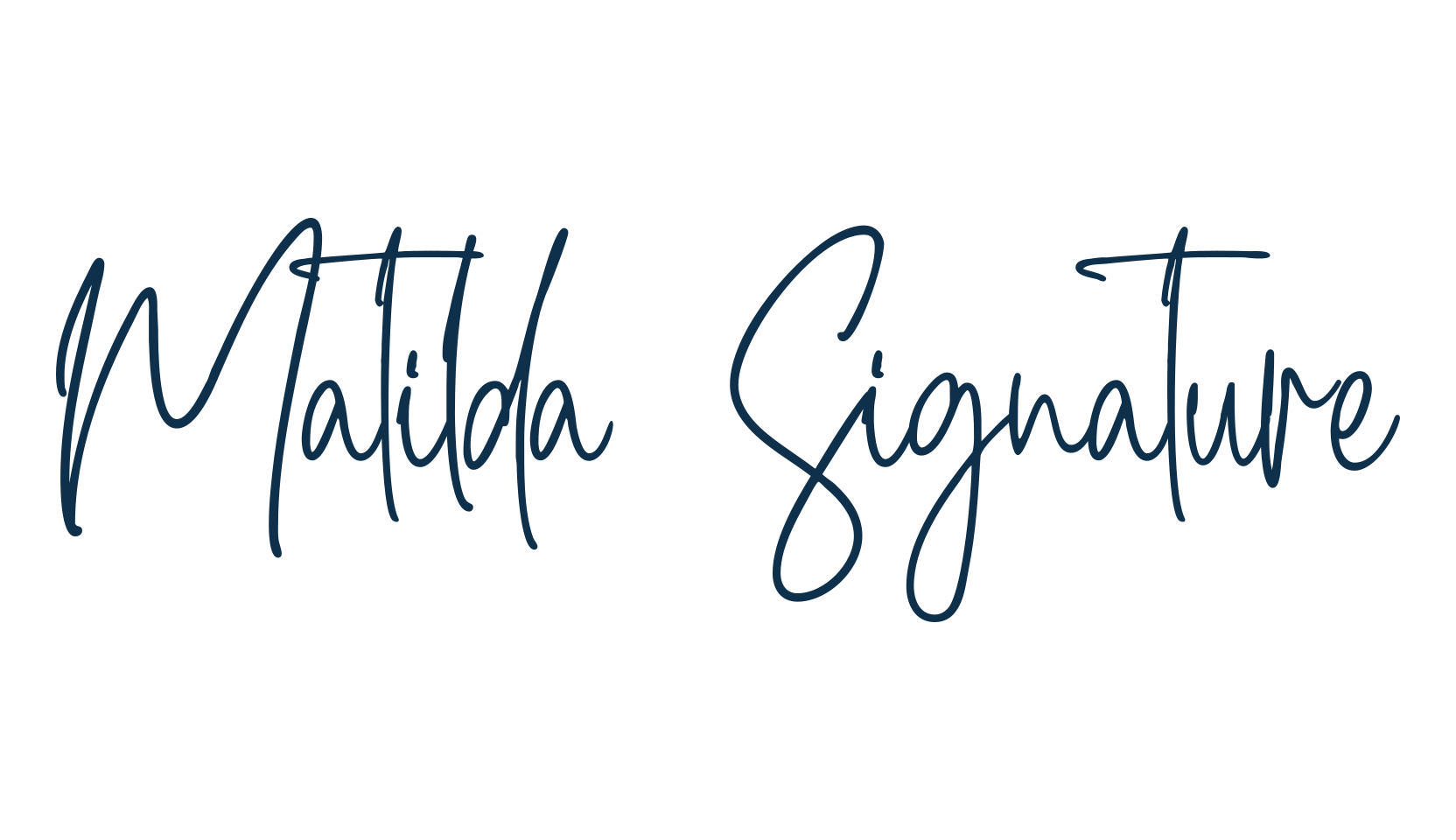 Matilda Signature, script handwritten fancy decorative calligraphy font preview