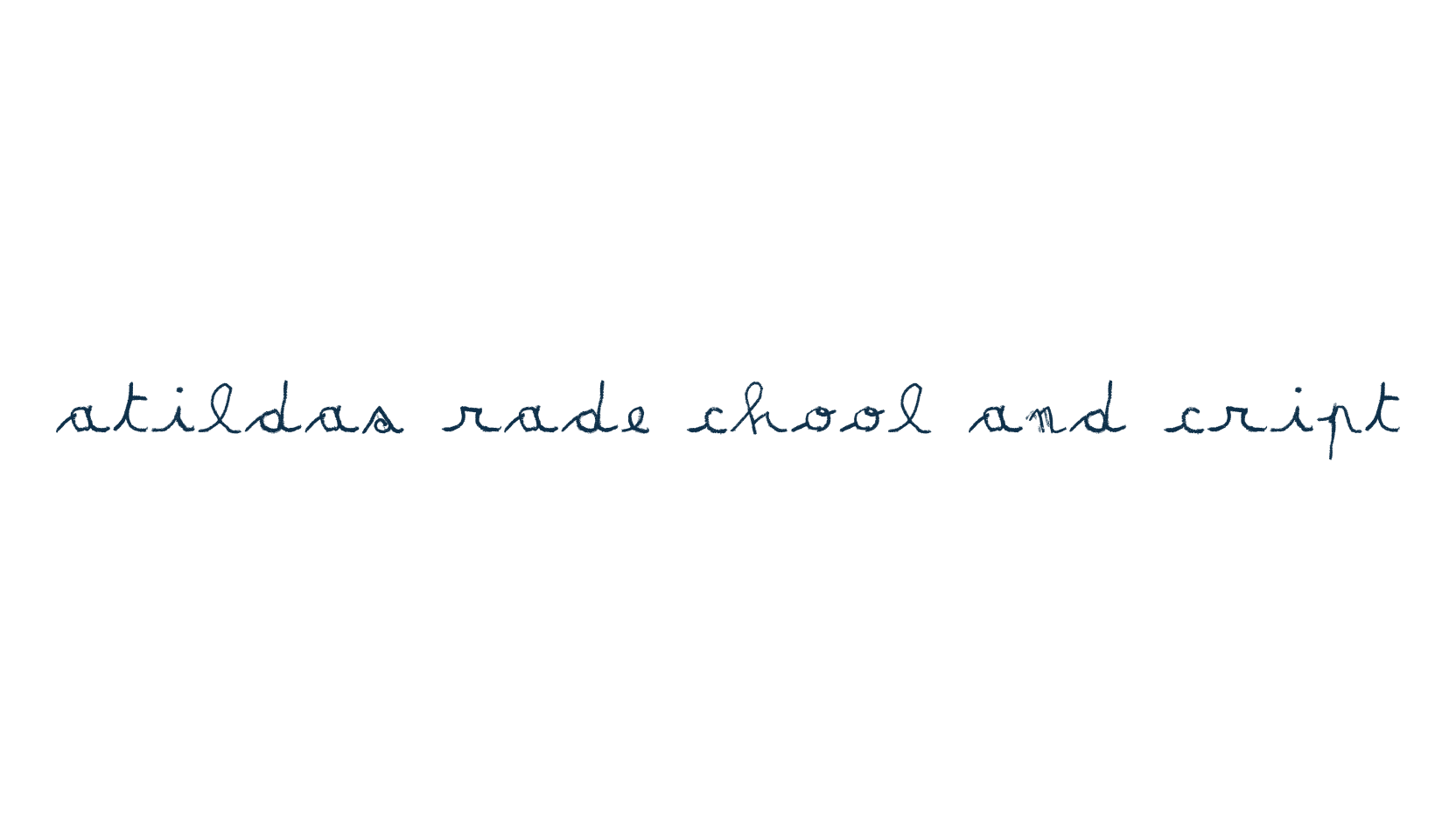 Matildas Grade School Hand Script, script school fancy decorative calligraphy font preview