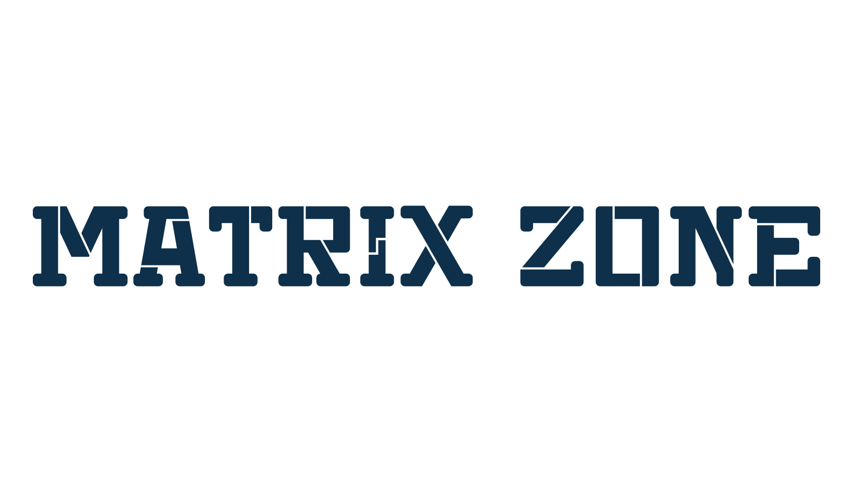 Matrix Zone, techno sci-fi font preview