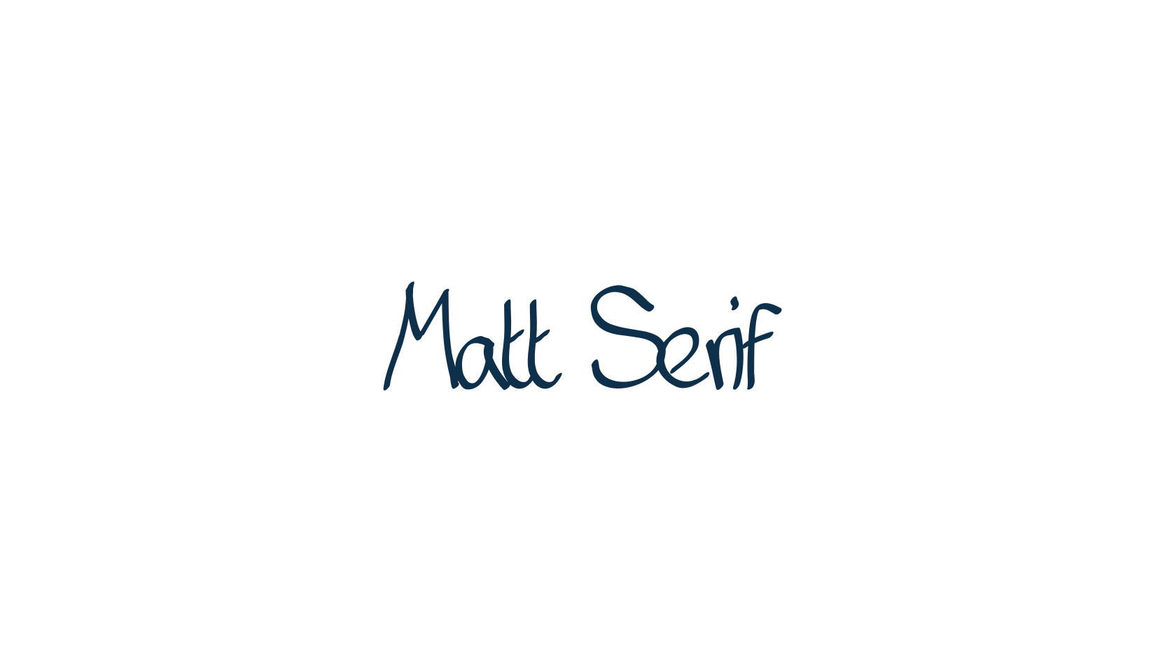 Matt Serif, handwriting font preview