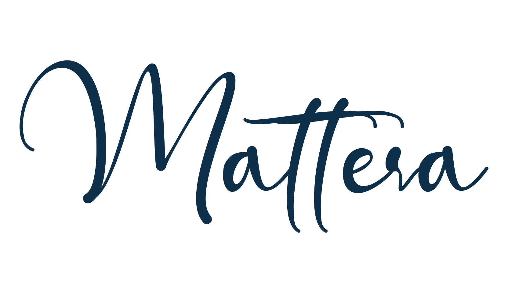 Mattera, script handwritten fancy decorative calligraphy font preview