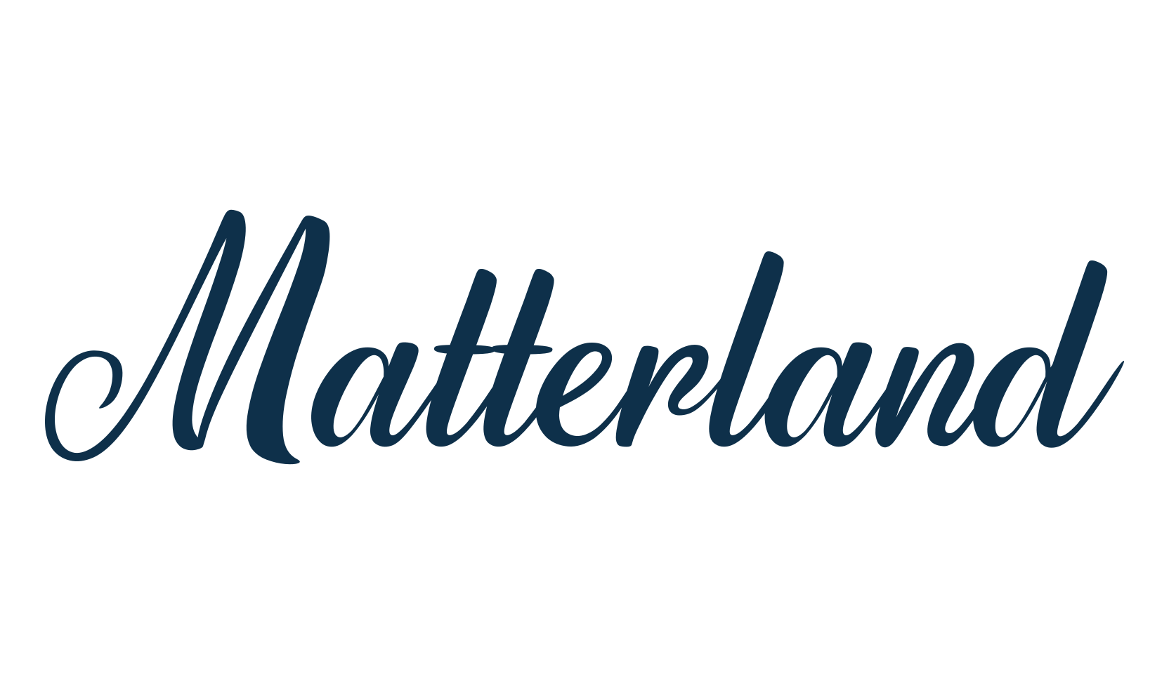 Matterland, calligraphy font preview