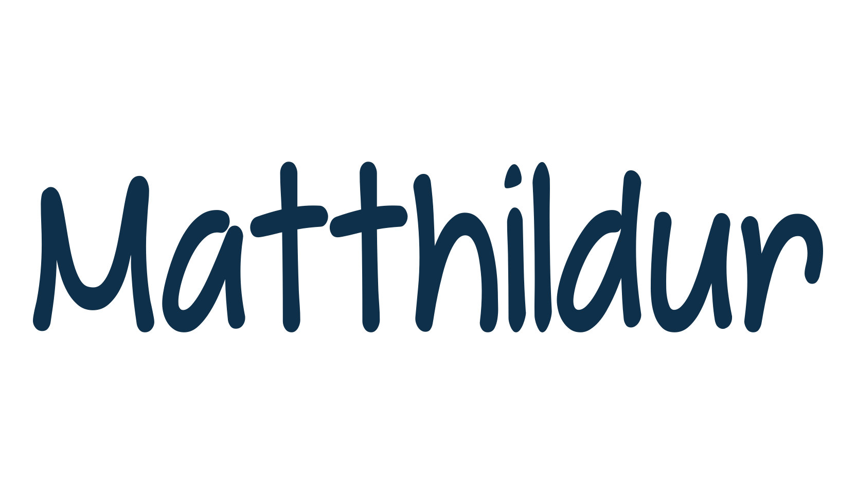 Matthildur, handwriting font preview