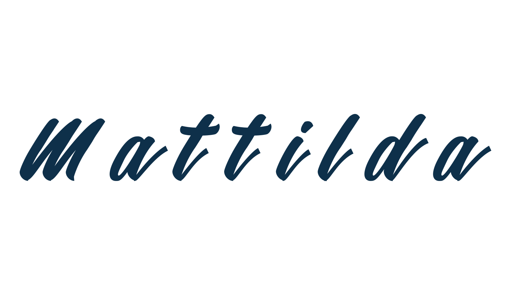 Mattilda, script calligraphy fancy decorative font preview