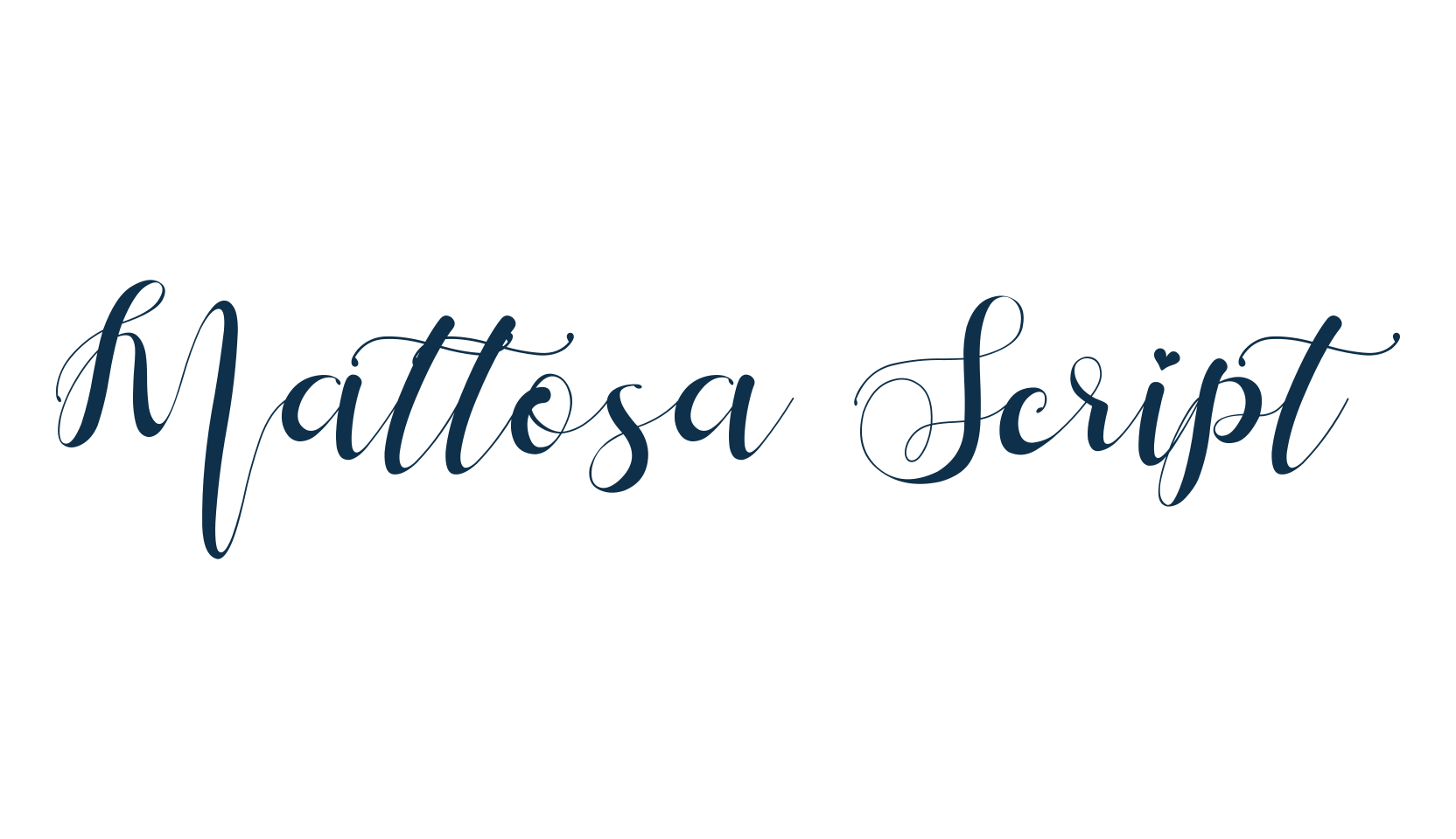 Mattosa Script, calligraphy font preview