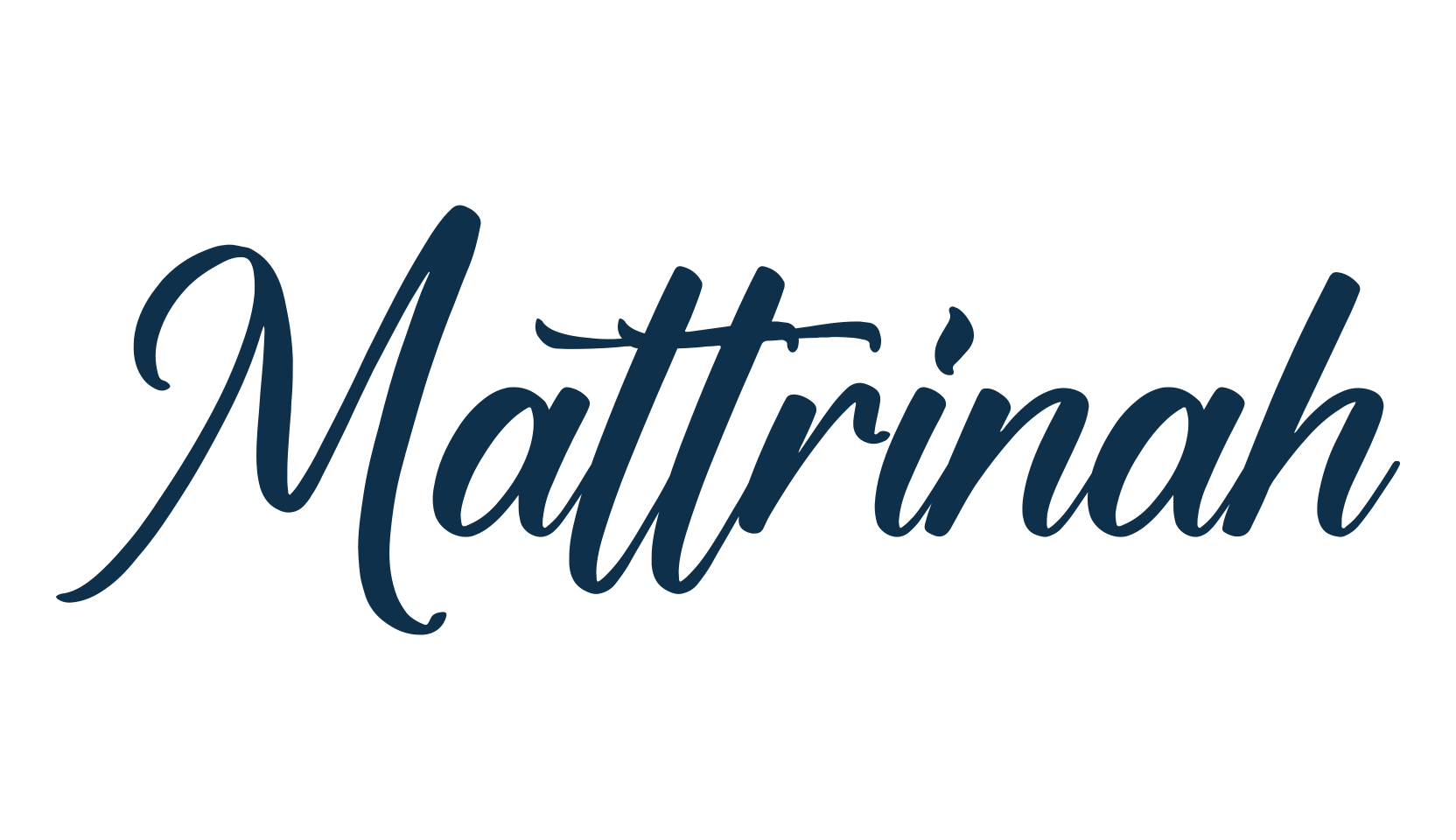 Mattrinah, script handwritten fancy decorative calligraphy font preview