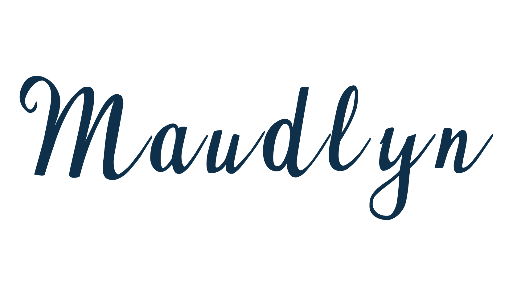 Maudlyn, handwriting font preview