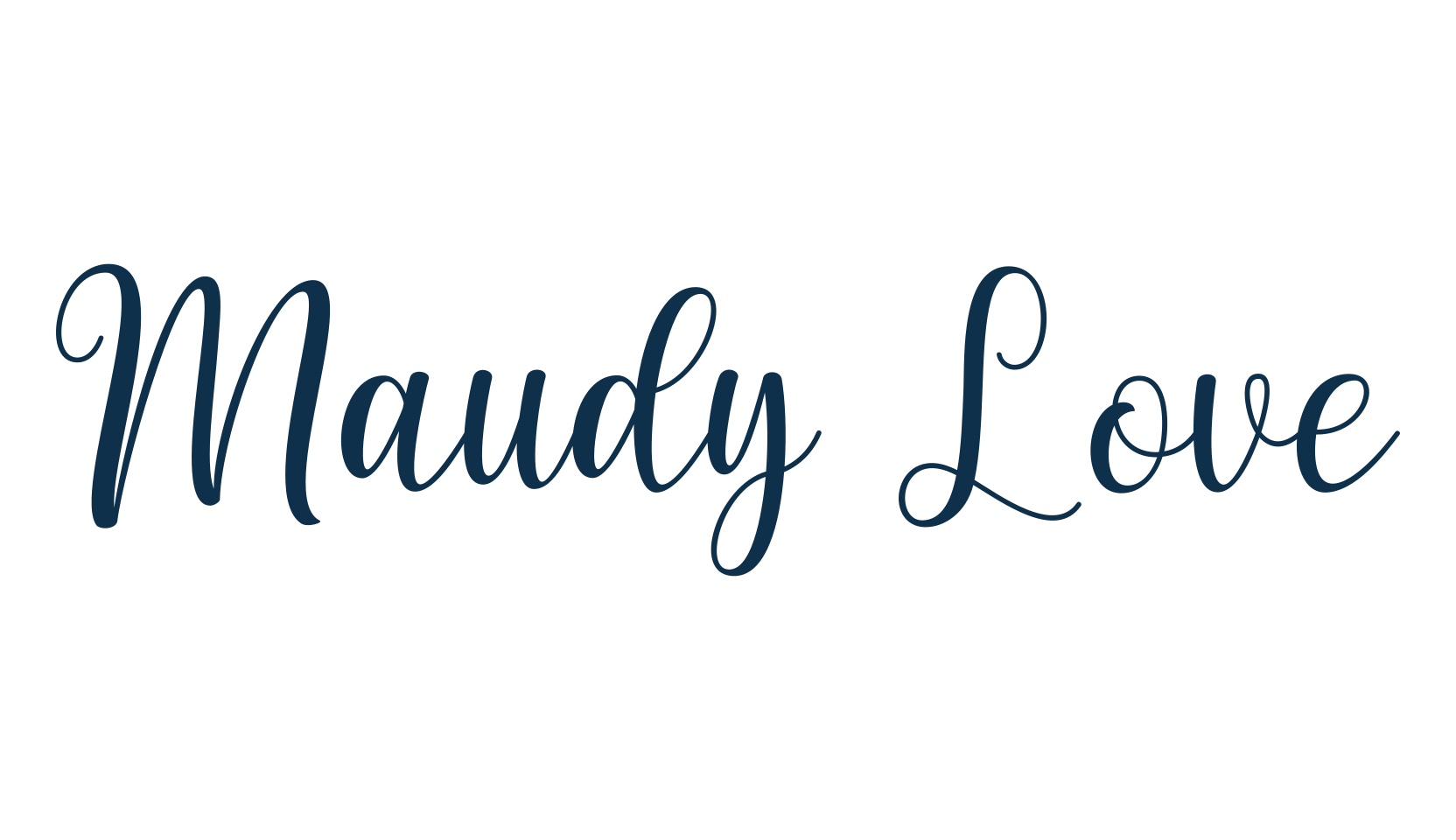 Maudy Love, calligraphy font preview