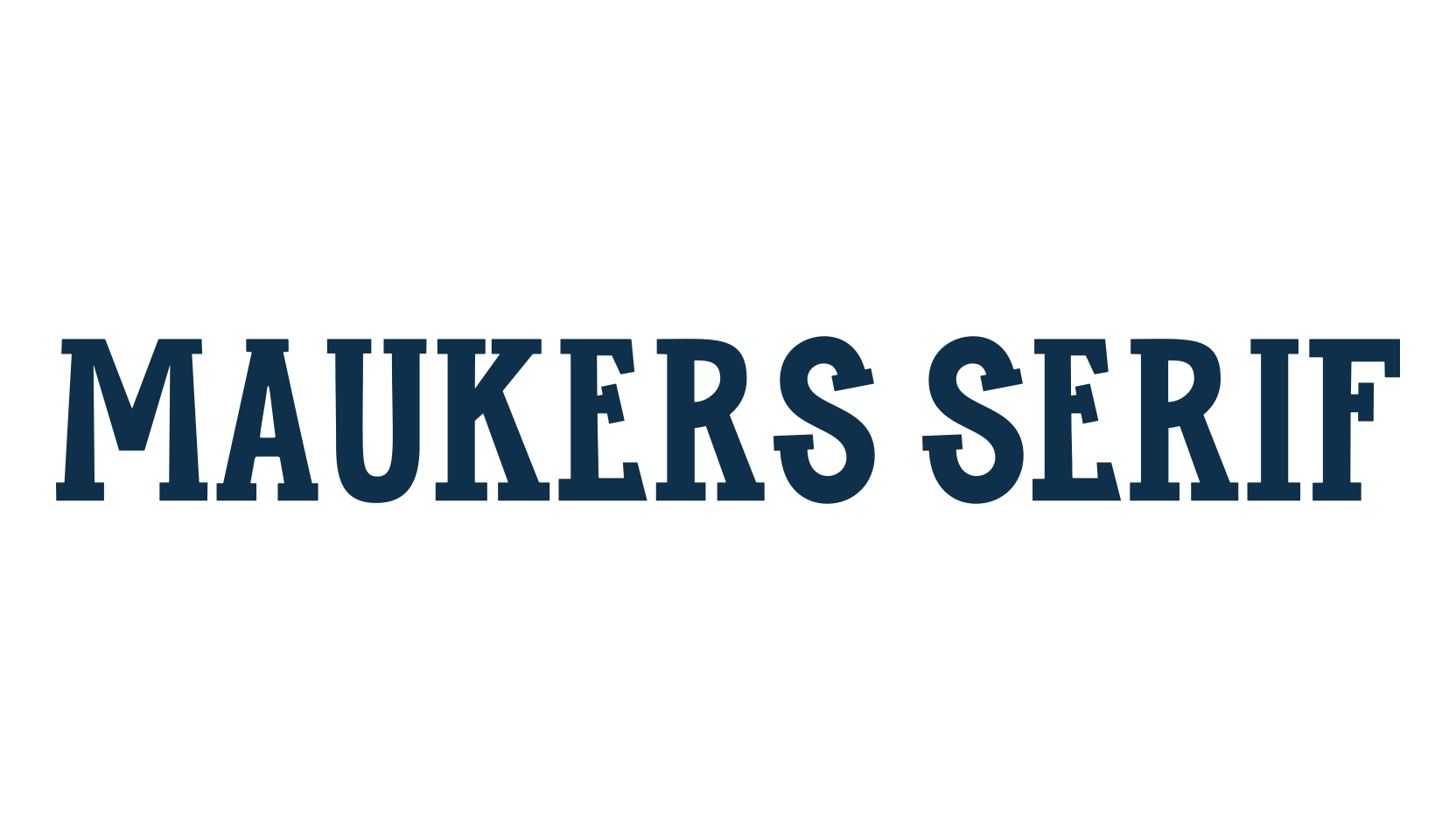 Maukers Serif, basic serif font preview