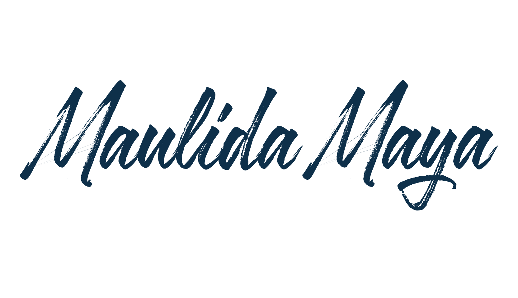 Maulida Maya, script brush fancy decorative calligraphy font preview