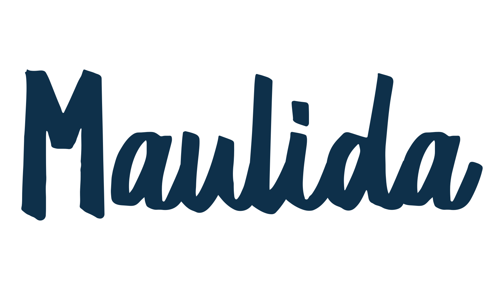 Maulida, script handwritten fancy decorative calligraphy font preview