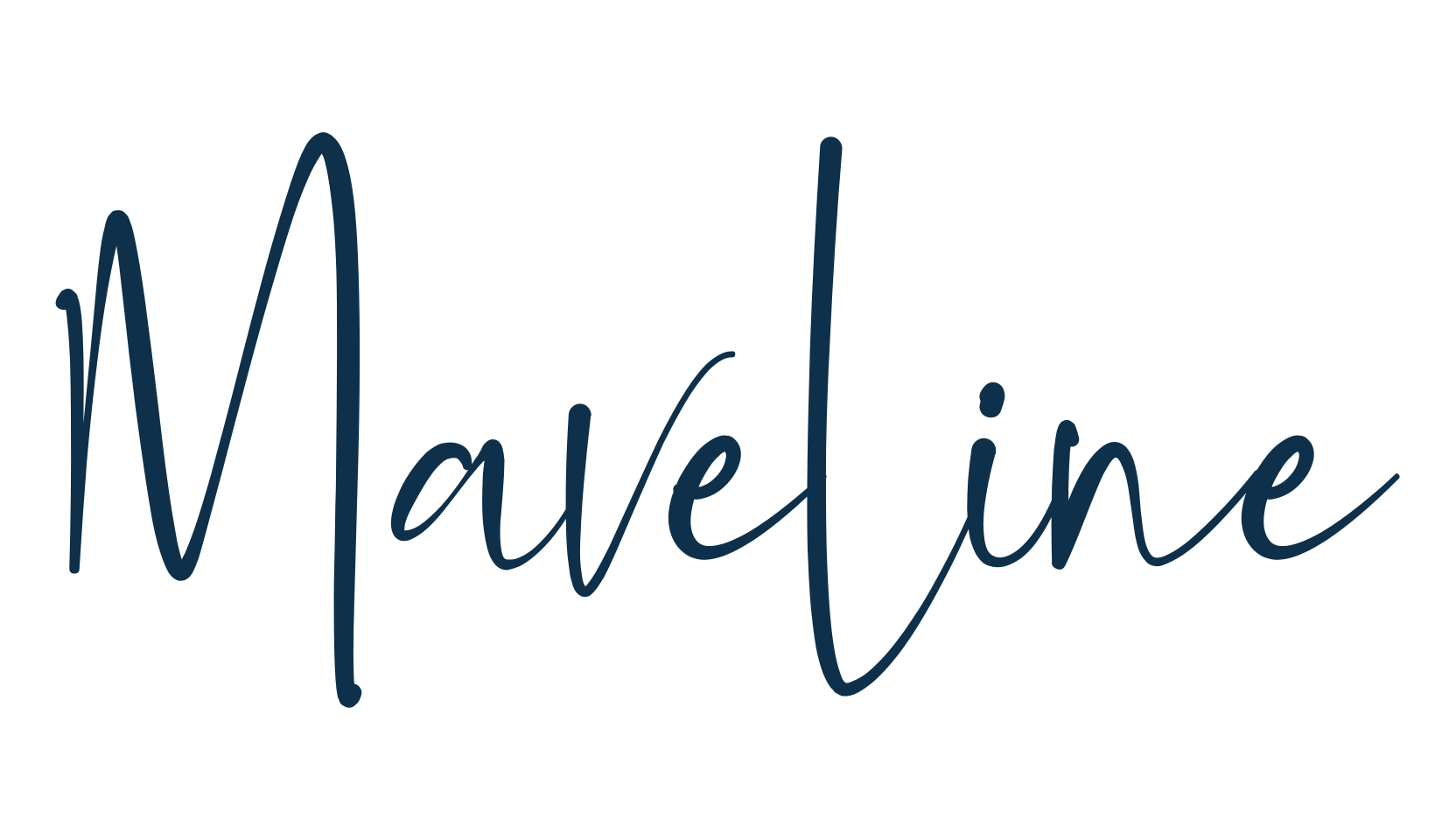 Maveline, handwriting font preview