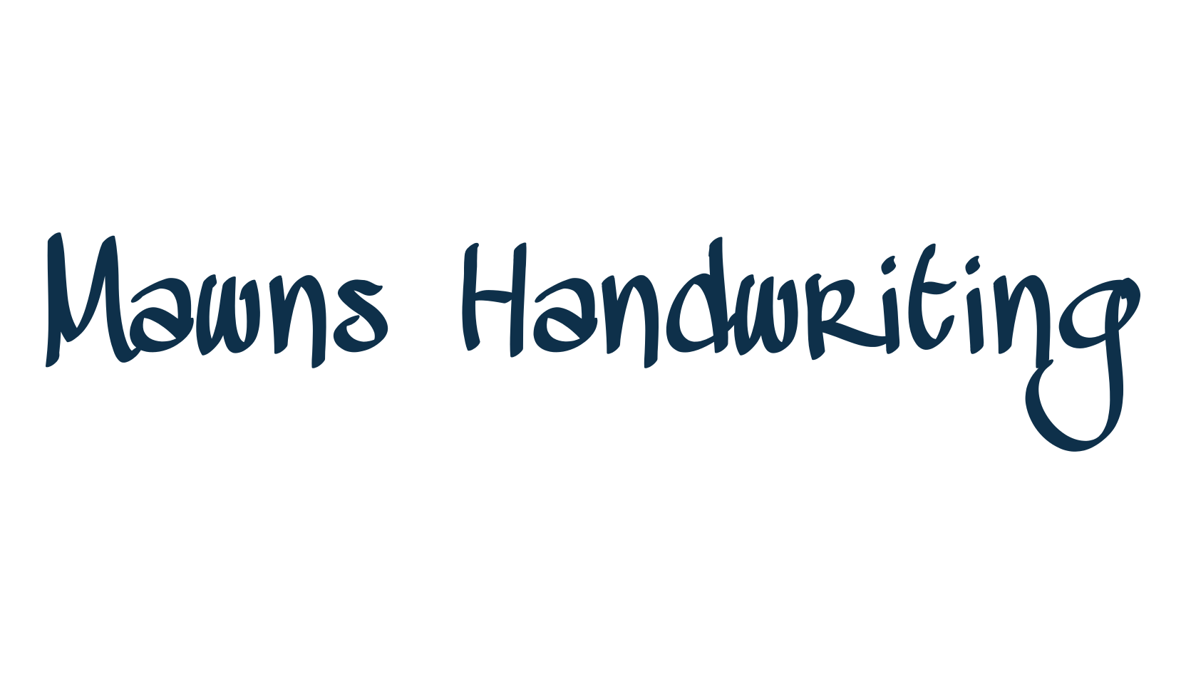 Mawns Handwriting, script handwritten fancy decorative calligraphy font preview