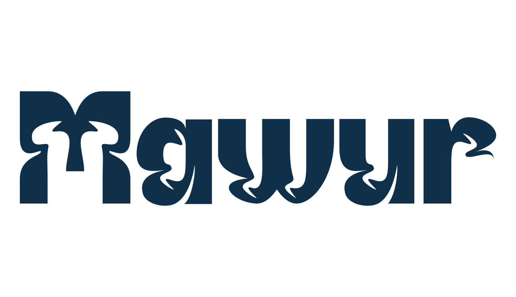Mawur, groovy font preview