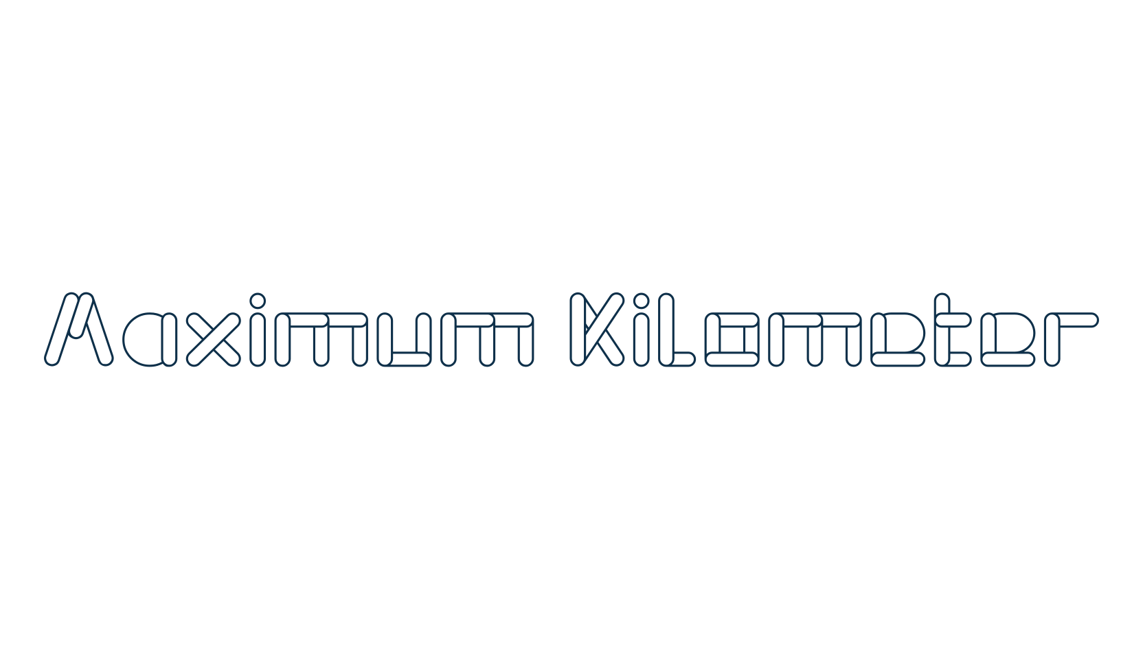 Maximum Kilometer, fancy various techno sci-fi font preview