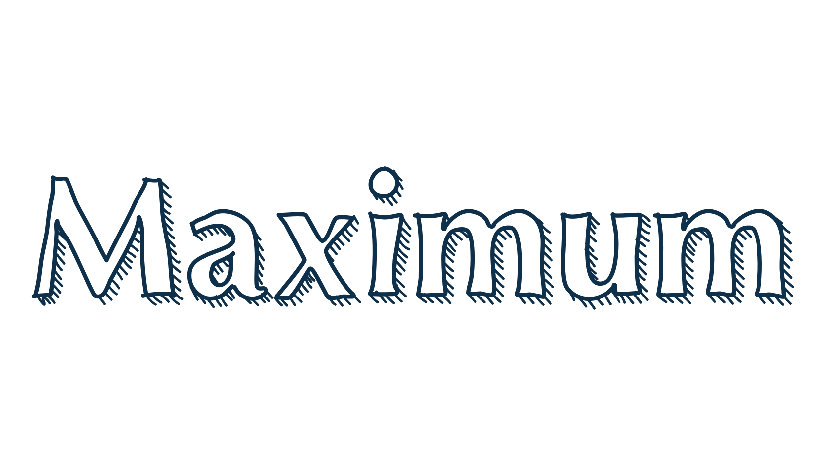Maximum, cartoon font preview