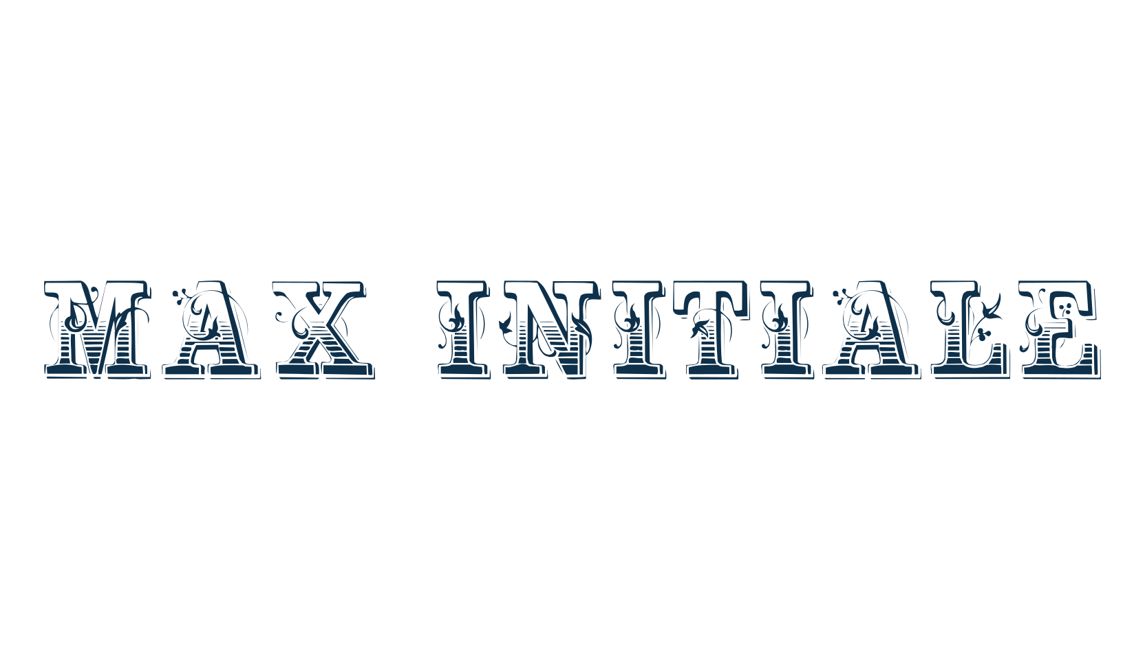 Max Initiale, initials font preview