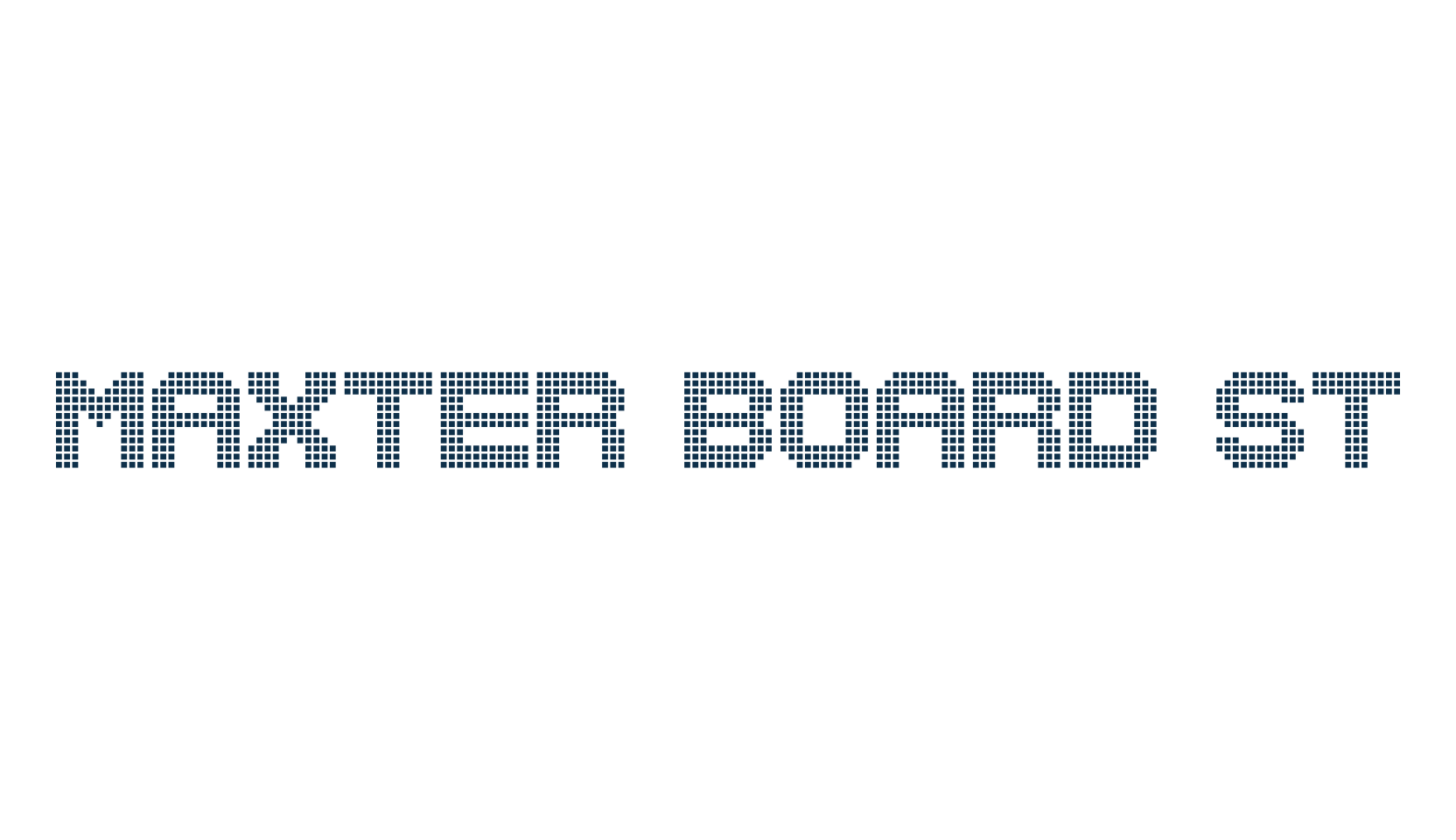 Maxter Board St, techno lcd sci-fi font preview