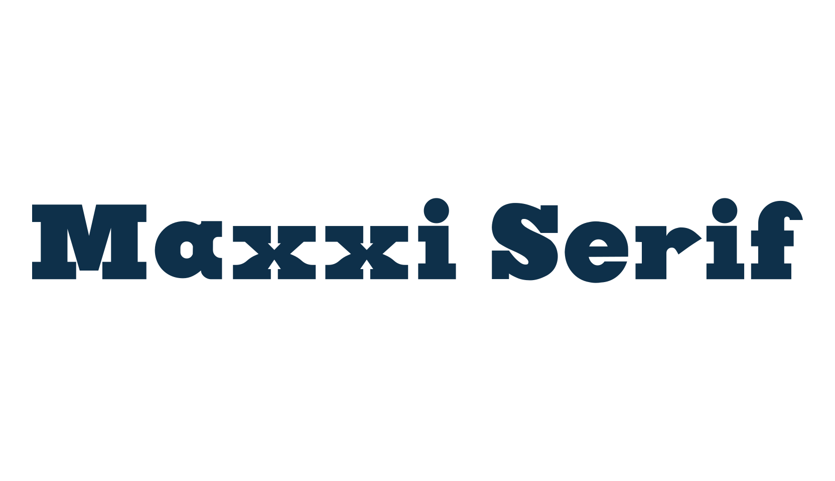 Maxxi Serif, basic serif font preview