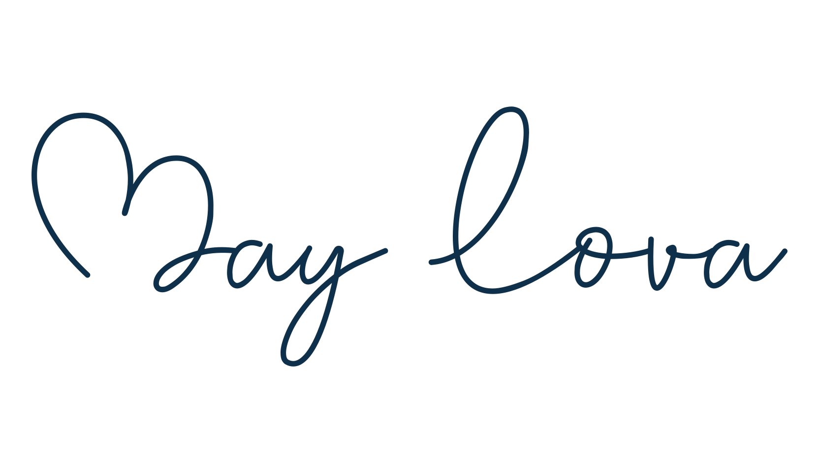 May Lova, script handwritten fancy decorative calligraphy font preview