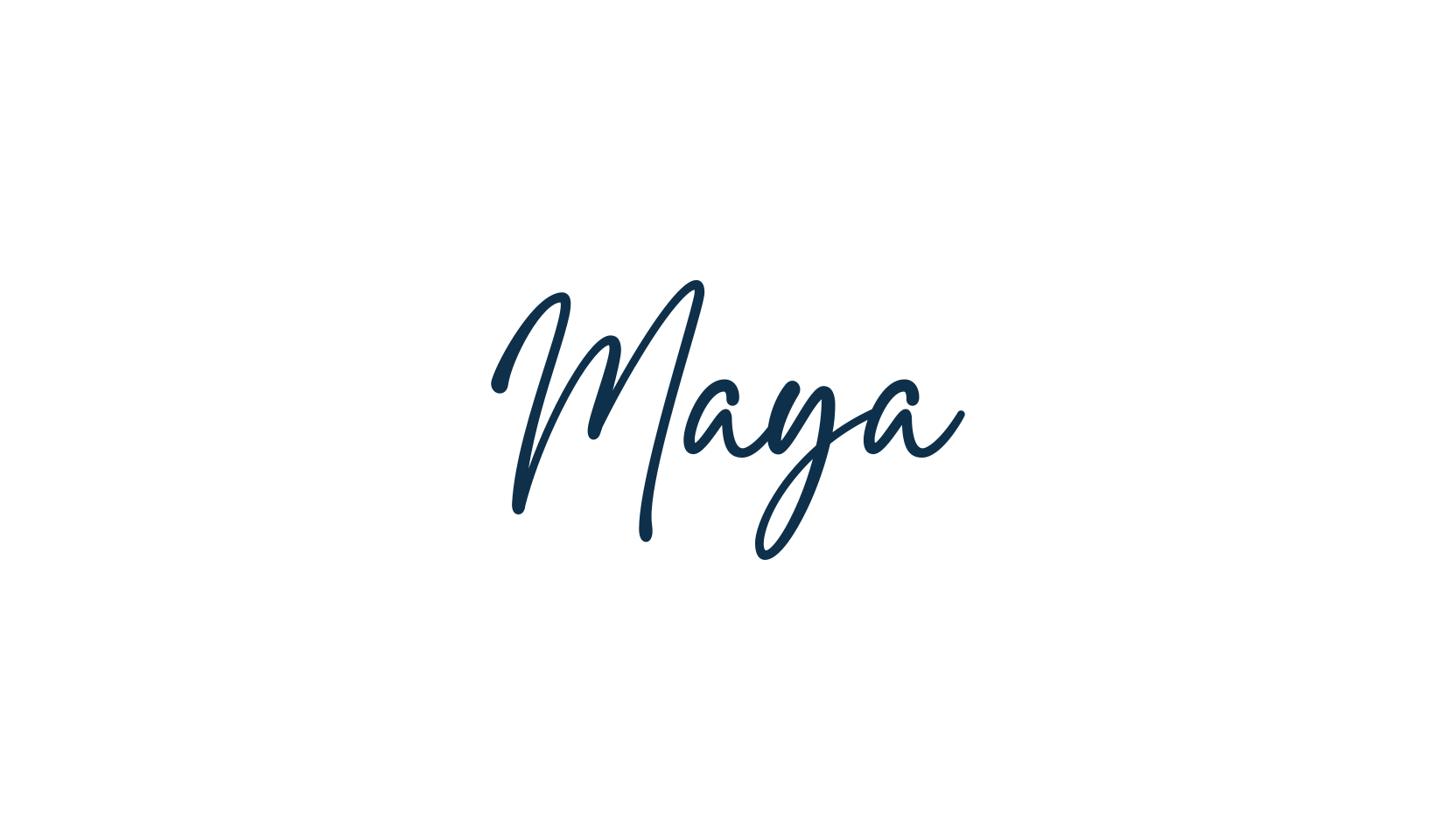 Maya, script handwritten fancy decorative calligraphy font preview