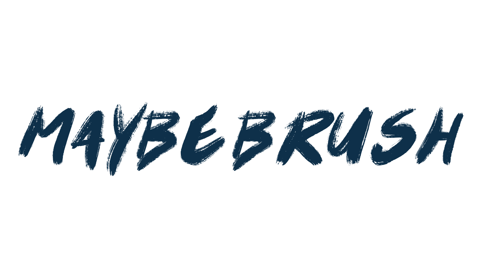 Maybe Brush, brush font preview