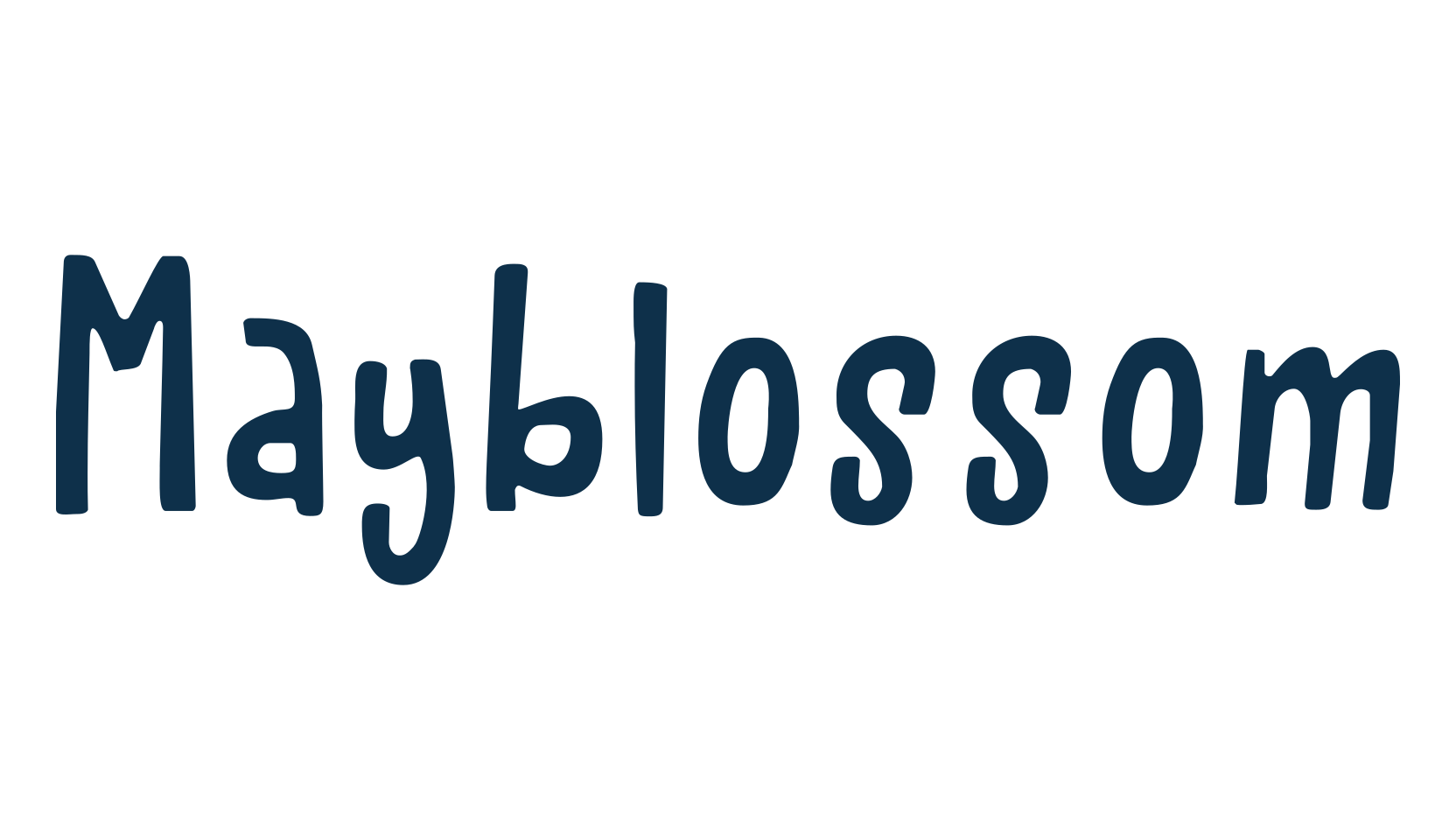 Mayblossom, fancy cartoon decorative font preview