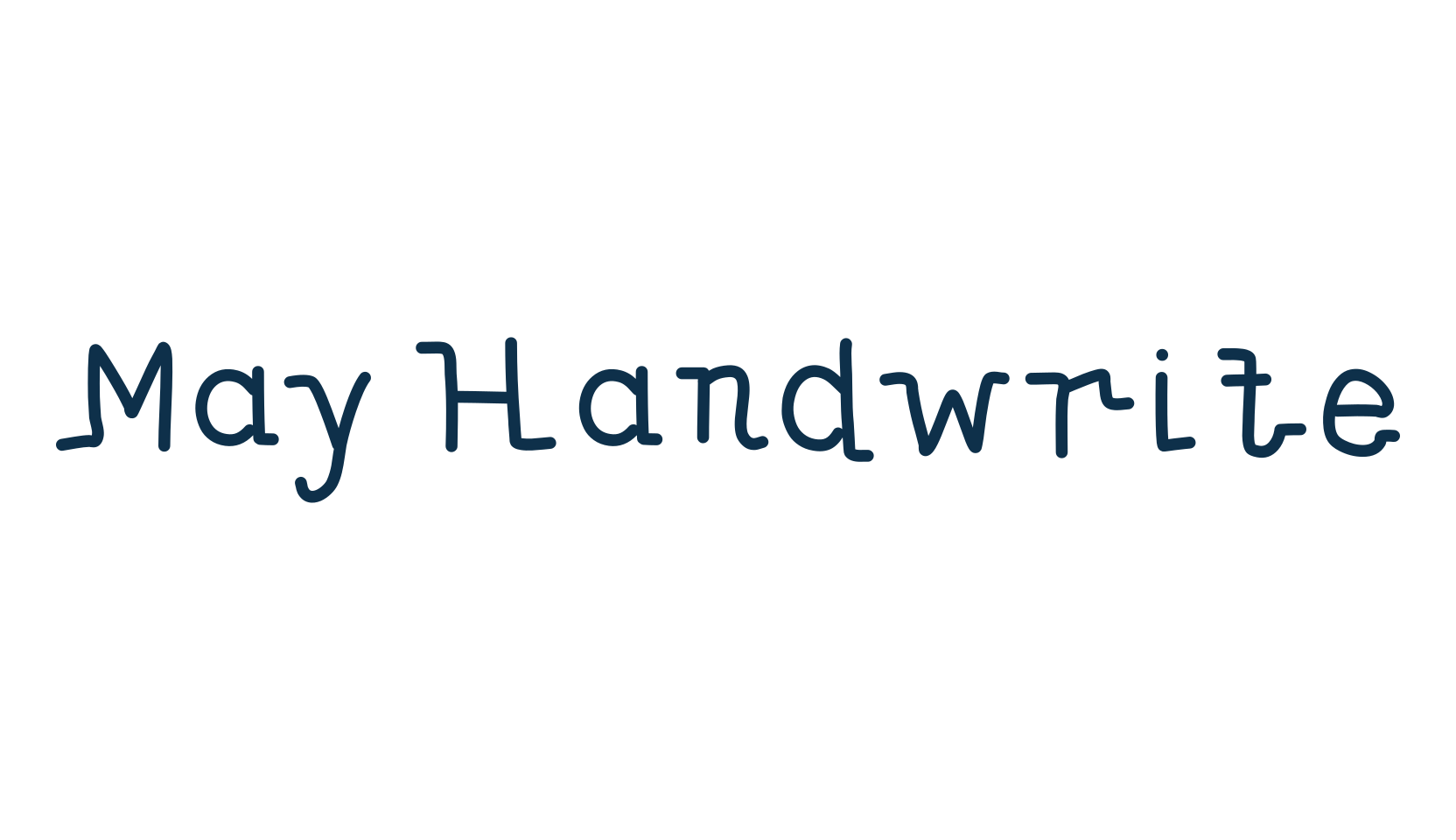 May Handwrite, display market font preview