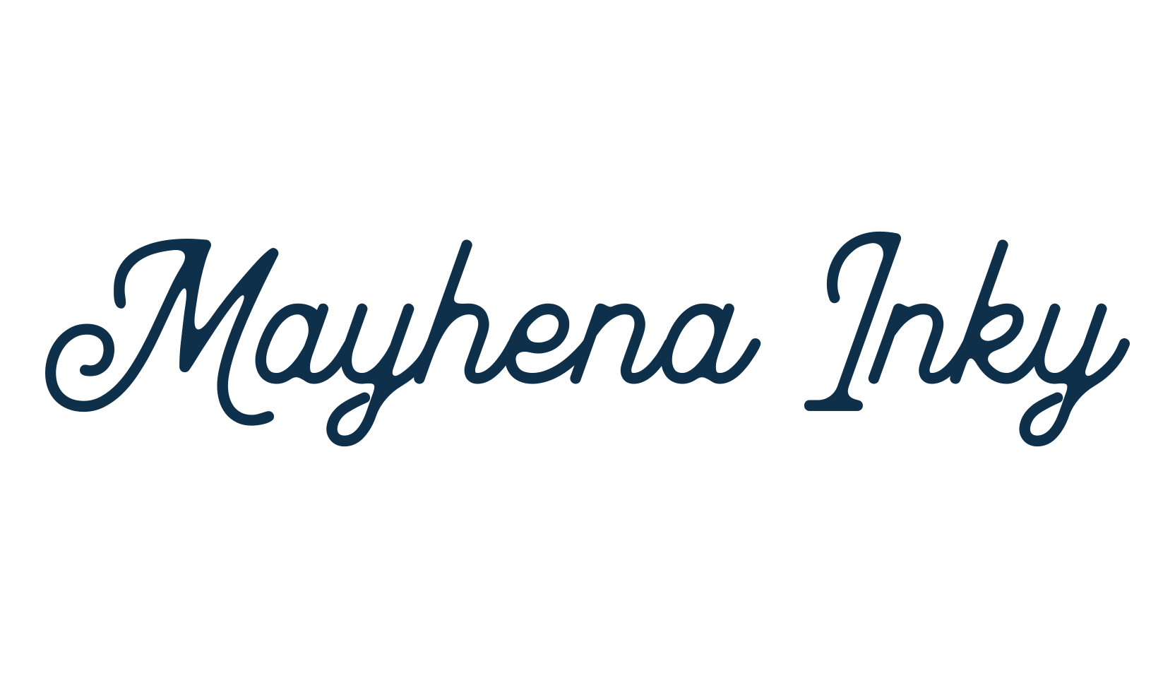 Mayhena Inky, fancy decorative font preview