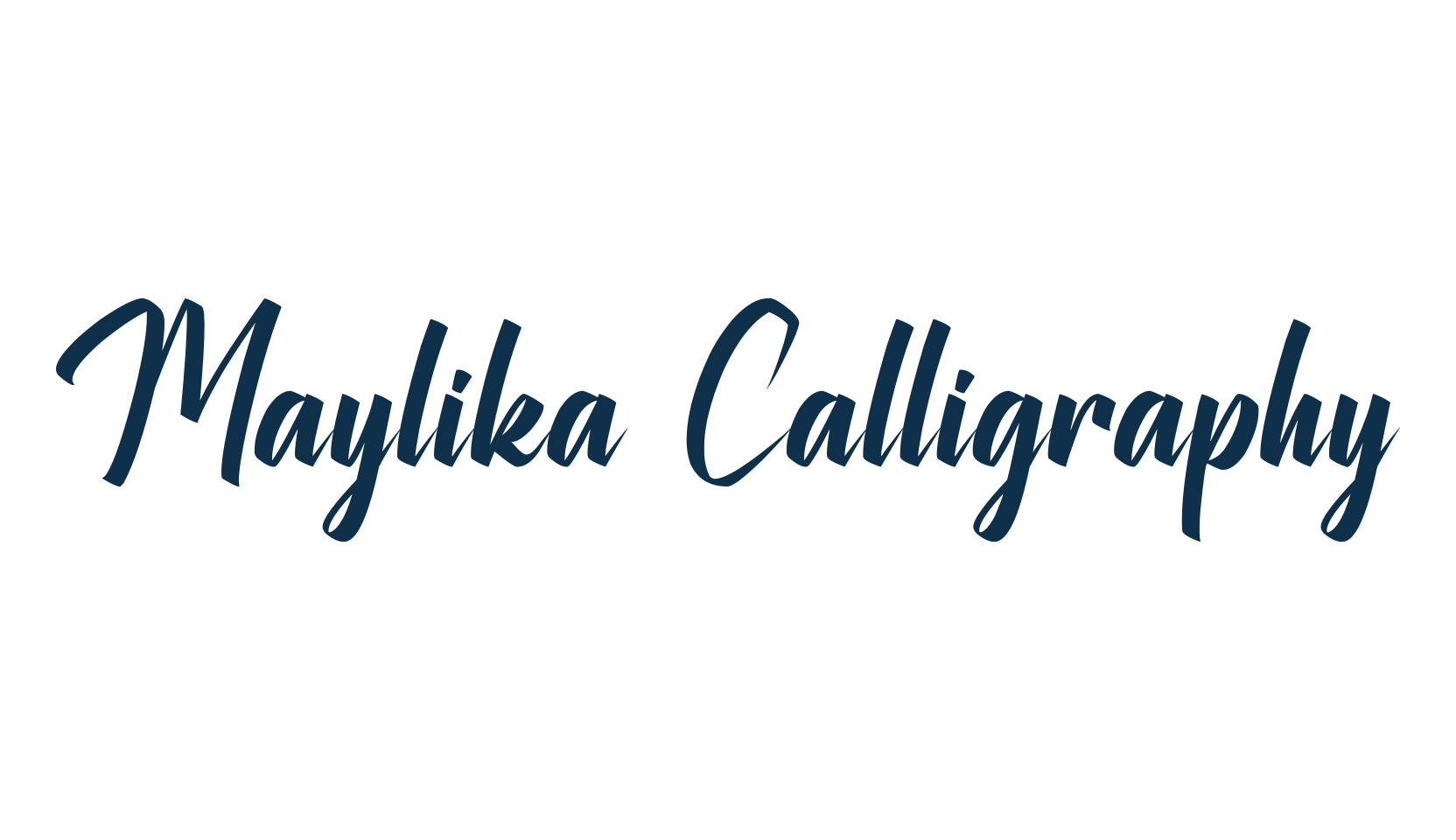 Maylika Calligraphy, script calligraphy fancy decorative font preview