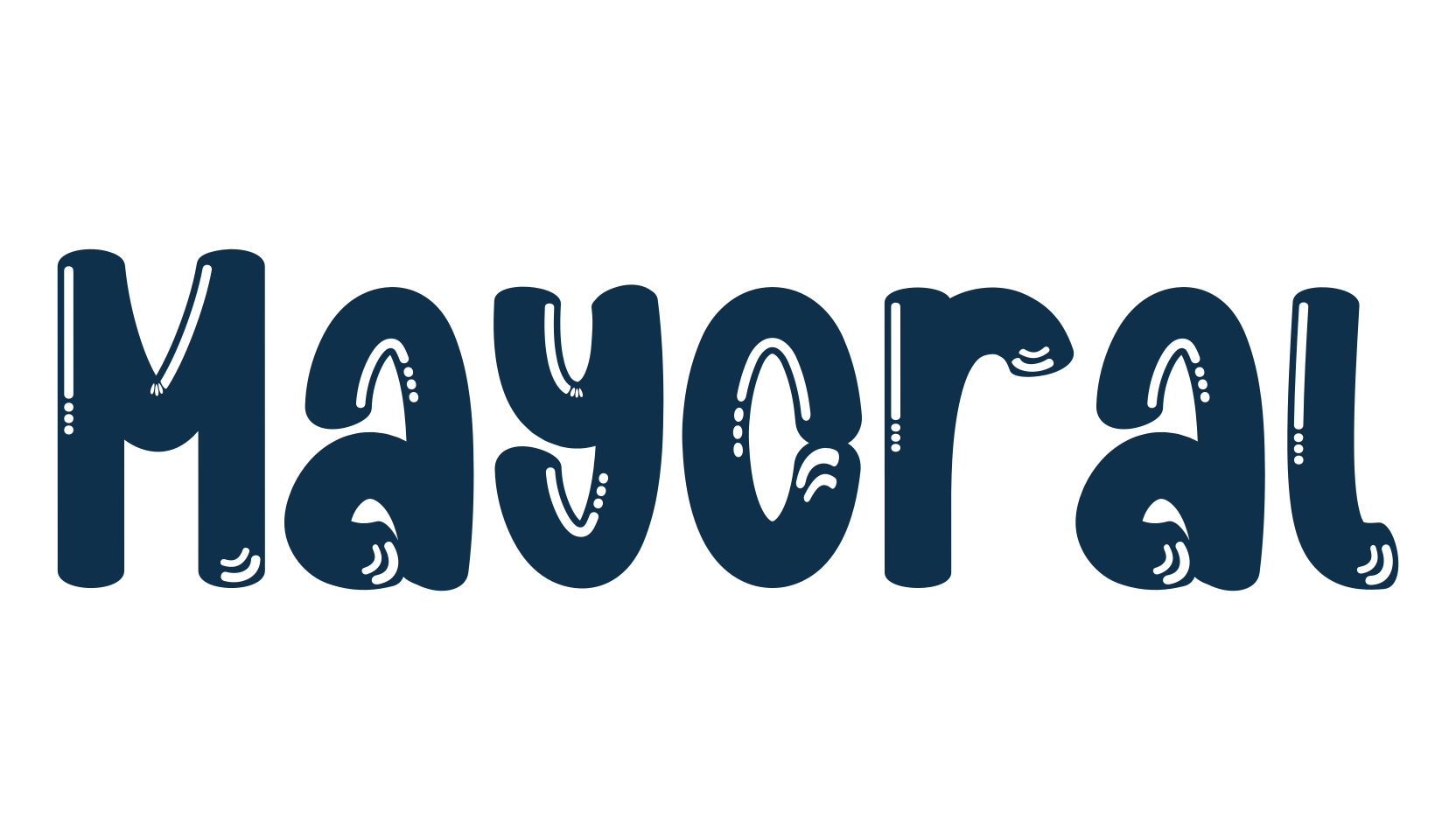 Mayoral, fancy decorative font preview