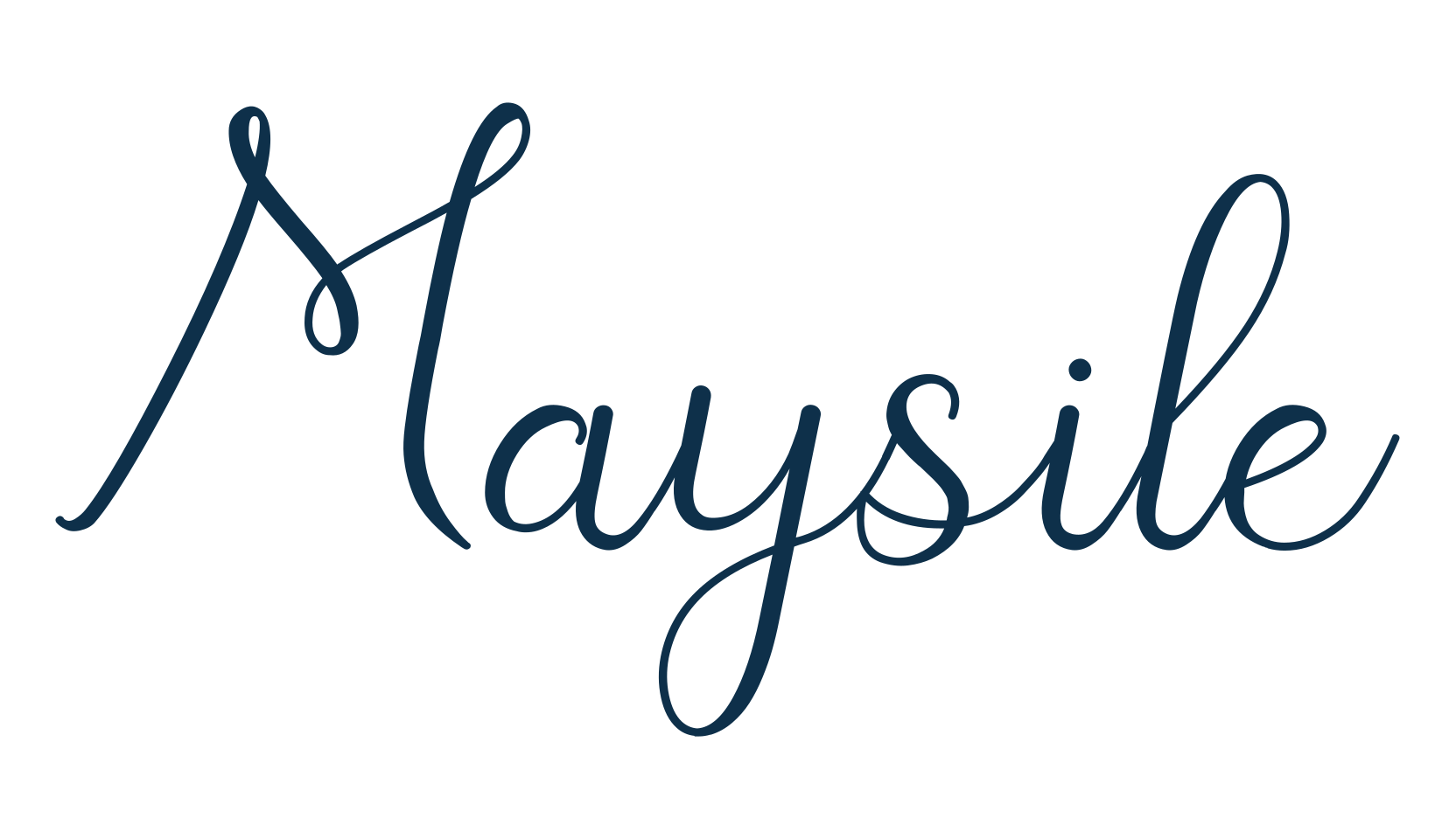 Maysile, script calligraphy fancy decorative font preview