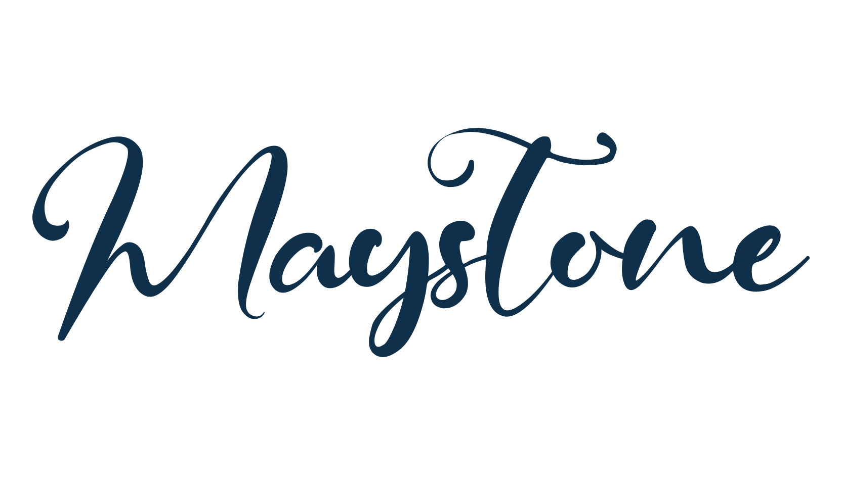 Maystone, script calligraphy fancy decorative font preview